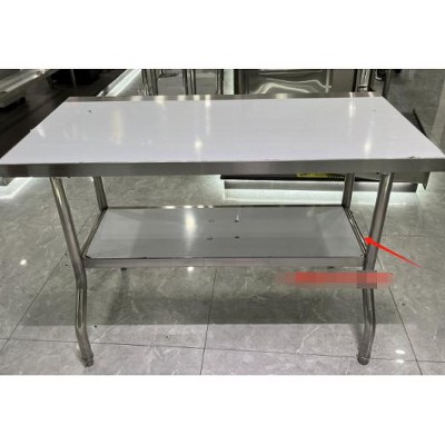 Stainless Steel Folding Table, 48x24 Inch Heavy Duty Work Table, 400 LB Capacity, Portable & No Assembly, Silver