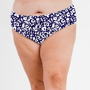 Calypsa Women's Plus Size Full Coverage Bikini Bottom - 1 of 3