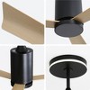 YUHAO 52 Inch Modern Flush Mount Reversible DC Motor  Ceiling Fan with Light, Remote Control and 3 ABS Blades - 3 of 4