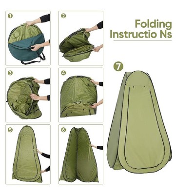 Green 6ft Pop Up Privacy Tent with Carry Bag