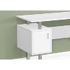 Monarch Specialties Computer Desk Home Office Laptop Storage 48InchL Work Metal Laminate White Grey Contemporary Modern - 3 of 4