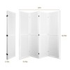 MAYEERTY Room Divider, 5.6Ft Wooden Freestanding Privacy Screen - 4 of 4