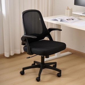 Ergonomic Office Chair with Lumbar Support 5 Wheels Nylon Mesh Computer Chair for Women Men Grown-ups Working Studying Black One Size - 1 of 4