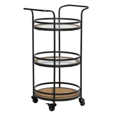 Industrial Metal Bar Cart Brown - Olivia & May