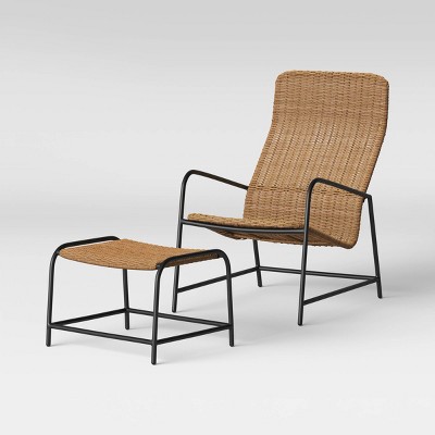 Wexler Patio Lounge Chair with Ottoman - Natural - Project 62&#8482;