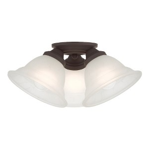 Livex Lighting Wynnewood 3 - Light Flush Mount in  Bronze - 1 of 2