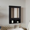 GlasFlength Decorative Wall Mirrors Wall Art Bathroom Decor Cabinet Open Storage Cabinet Mirrors for Bathroom Wall, Black, 6.6"*20.9"*29" - 2 of 4