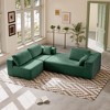 Wooakway 104"W*24"H Beige/Green/Gray/Black 4 Seat Sectional Sofa Small Space Armrest Soft Touch 5 Pillows Luxury Plush Easy Assembly - 2 of 4