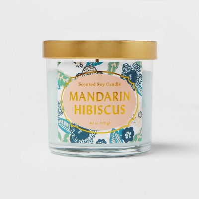 4.1oz Small Jar Candle Mandarin Hibiscus - Opalhouse™