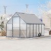 Aluminum-Framed Greenhouse, Heavy Duty Polycarbonate Greenhouse with Quick Setup Structure and Roof Vent, Enhanced Aluminum GreenhouseKit for Outdoor - 3 of 4