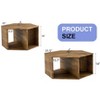 NicBex Modern Hexagonal Coffee Table with Multi-Hole Design Unique Geometric Accent Table for Living Room - 3 of 4