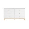 Alaterre Furniture MOD 60" Kids' Wood 6 Drawer Double Dresser, Bedroom Storage Furniture, Metal Drawers Glides, White - 2 of 4