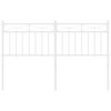 vidaXL White Metal Headboard - Timeless Design for Bedroom, Round Tube Frame, Sturdy Powder-Coated Steel - image 3 of 4