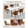 Dining Chairs Set of 2,Upholstered Kitchen Chairs with Steel Legs,265lbs Weight Capacity - 4 of 4