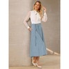 INSPIRE CHIC Women's Elastic High Waist Maxi A-Line Skirt with Pockets - 3 of 4