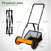 Walensee 5-Blade Push Reel Mower - Manual Steel Lawn Mower Height Adjustment (Black) - 2 of 4