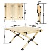 PAGED Wooden Folding Table Multi-Function Portable Outdoor Dining Table with X-Type Scientific Support for Patio, Lawn, Poolside - 4 of 4