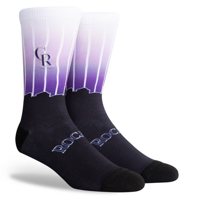 MLB Colorado Rockies Sky Crew Socks - L