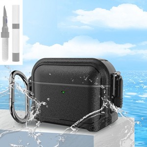 HTUTWOO AirPods 4th Generation Case - Waterproof, Shockproof, Rugged Full Body Case with Carabiner Clip and Cleaning Kit - 1 of 4