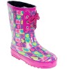 Forever Young Kid's Rubber Lace Up Heart Print Rainboots - 3 of 4