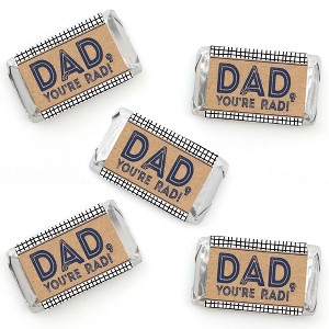 Big Dot of Happiness My Dad is Rad - Mini Candy Bar Wrapper Stickers - Father's Day Party Small Favors - 40 Count - 1 of 4