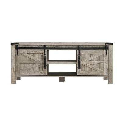 OKD 48" Farmhouse Lift Top Coffee Table with Sliding Barn Door & Adjustable Shelf