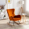NicBex Teddy Fabric Glider Rocking Chair,Upholstered Nursery Rocking Chairs with High Backrest and Armrests,Nursing Chair for Bedroom - 4 of 4