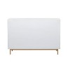 Olivia & May Contemporary Carved Woven Pattern Wood 3 Door Cabinet White: Modern Design, MDF, Metal Frame, No Assembly Required - 3 of 4