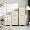 LunaLulinlk 5-Shelf Side-Wide Folding Locker with Magnetic Door and Wheeled Lockers - 4 of 4
