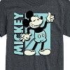 Men's - Disney - Mickey Light Blue Vintage Short Sleeve Graphic T-Shirt - 2 of 4