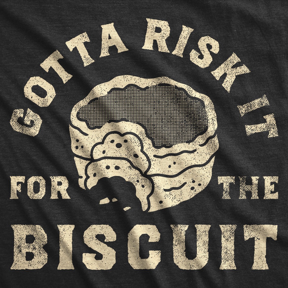 Мужские футболки Crazy Dog T-Shirts, Inc. Mens Funny T Shirts Gotta Risk It for The Biscuit Sarcastic Food Graphic Novelty Tee for Men - Crazy Dog Men's T Shirt For Foodies Black S — фото 2