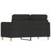 vidaXL Sofa Chair Upholstered Single Sofa Armchair for Living Room Fabric - Black 47.2" - 4 of 4