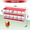 Nesting Boxes for Chickens, Metal Roll Out Laying Nest Box with Perch, Secure Lid Wall Mount or Free Standing - 3 of 4