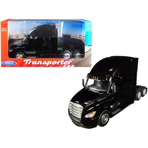 Freightliner Cascadia Truck Black "Transporter" 1/32 Diecast Model by Welly - 1 of 3