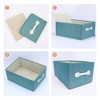 Unique Bargains Fabric Collapsible Storage Bins with Handles - 3 of 4