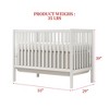 5-In-1 Convertible Crib With 3 Position Mattress Height Settings Converts From Crib To Toddler Bed Full Size Bed For Kids Teens Bedroom - 3 of 4