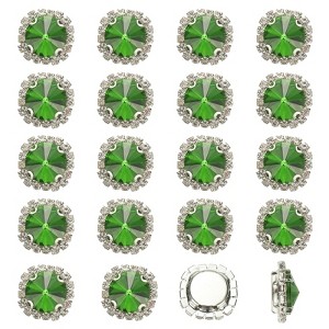 Unique Bargains DIY Craft Clothing Shoe Hat Bag Button Decor Claw Gem Rhinestones 32 Pcs - 1 of 4