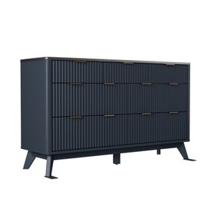 SinCiDo 54" Fluted 7 Drawer Chest of Drawers, Faux Marble Topped Modern Dresser with Curved Design, for Bedroom, Living Room, Hallway - 1 of 4