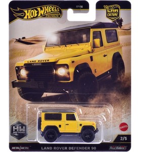Land Rover Defender 90 Yellow with Black Top "HW Off Road" Series Diecast Model Car by Hot Wheels - 1 of 1
