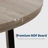 47" Round Dining Table, Industrial Dinner Table for 4 to 6, Wooden Kitchen Table （No Chairs） - 4 of 4