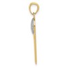 Black Bow Jewelry 14k Yellow Gold and White Rhodium Microphone Pendant, 9 x 29mm - 2 of 4