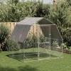 vidaXL Chicken Run Silver Galvanized Steel Large Durable Chicken Run - 2 of 4