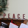 Northlight Buffalo Plaid “PEACE” Christmas Stocking Holder - 6" - 5 Piece - 3 of 3