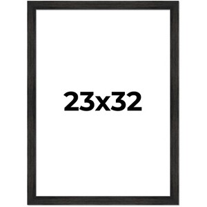 PosterPalooza | 23x32 Wide Barnwood Picture Frame, UV Acrylic, 6 Finishes - Grey, Brown, White, and Black - 1 of 4