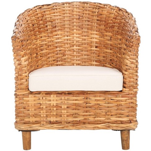 Wicker barrel chair hot sale