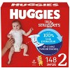 Huggies Little Snugglers 168 Count/Size1 Disposable Diapers + 148 Count/Size 2 Disposable Diapers + 768 Count Natural Care Baby Wipes - 3 of 4