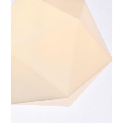 Lawrence Chrome and White Glass 1-Light Flush Mount