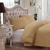Brielle Home 100% Premium 250 TC Modal Bedding Collection Sateen Duvet Cover 90" x 98" and Two 20" x 26" Shams Set Full/Queen Camel - 2 of 4