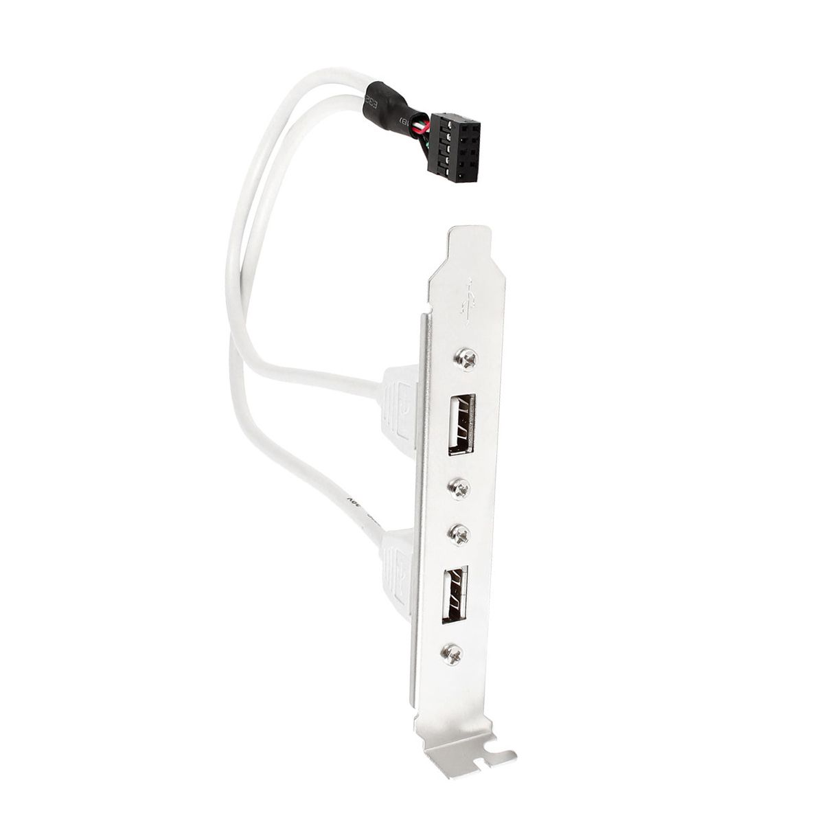 Unique Bargains Plastic Metal 30cm Dual USB 2.0 A Female Electronics Cable Connectors 1 Pc - thumbnail 5