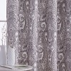 HLC.ME Paris Paisley Decorative Print Damask Pattern Light Reducing Grommet Window Curtain Panels for Bedroom, Set of 2 - 4 of 4